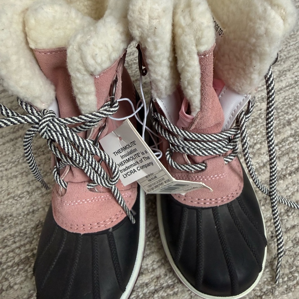 Cat & Jack Pink and Black Kids Boots